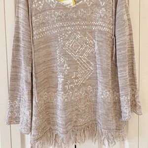 ❌SOLD❌ Love Stitch Alpine Fringe Sweater